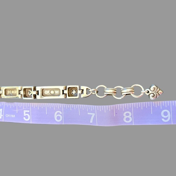 Brighton Tribeca Linked Panels Silver Plated Wrap Bracelet Adjustable 7”-8” EUC - Picture 9 of 10